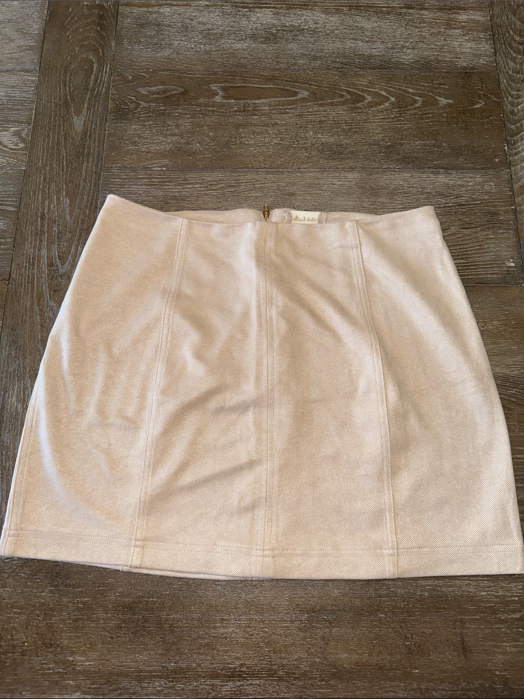 Altar’d State Khaki Mini Skirt Size Large Hidden Back Zip
